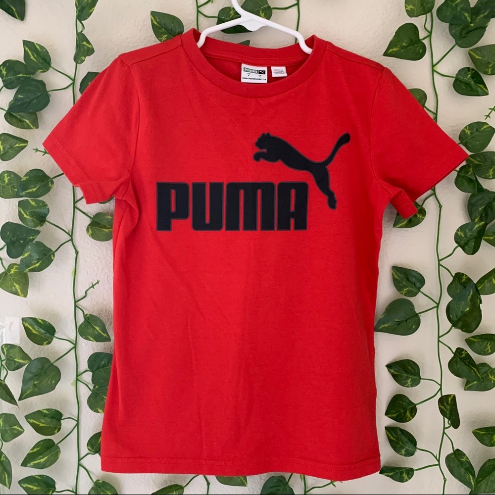 4/20 Boys red puma short sleeve shirt